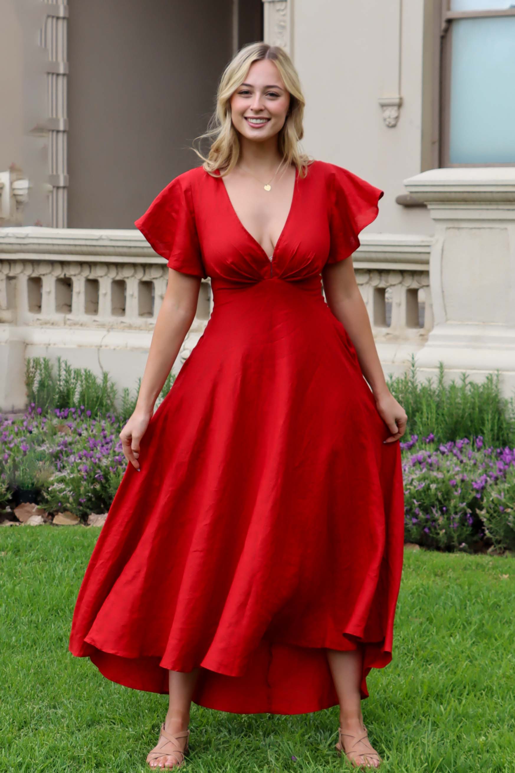 Adele Crimson Red Dress