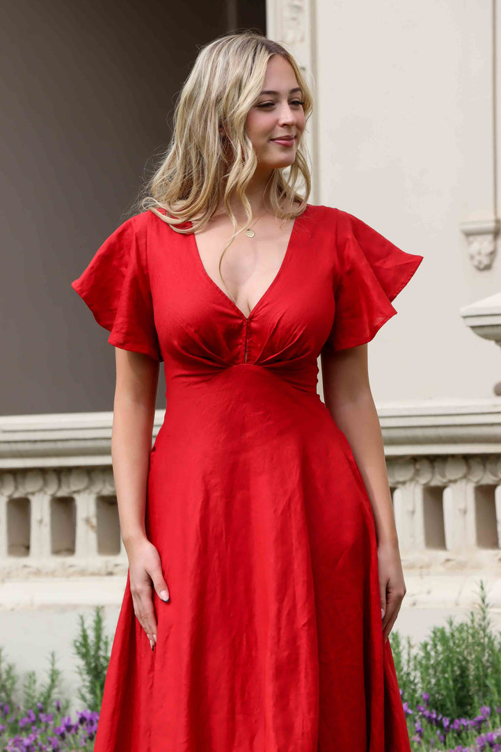 Adele Crimson Red Dress