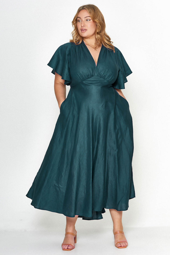 Athena Emerald Dress - Tencel