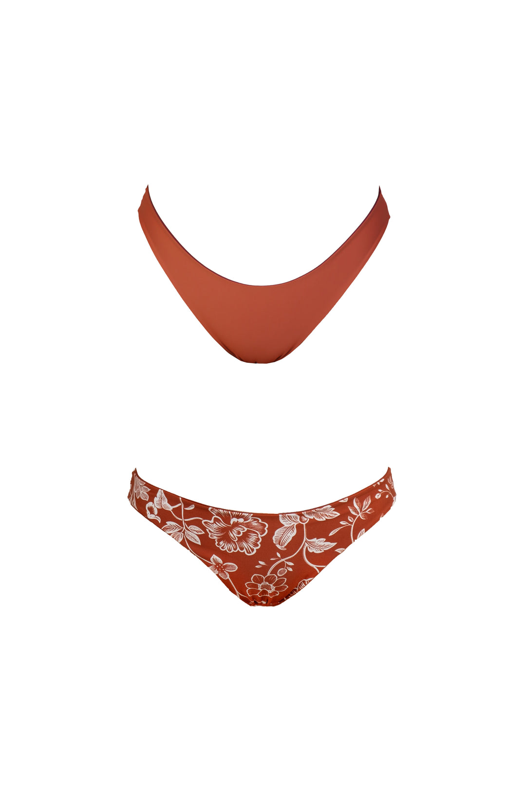 Sasha Reversible Bikini Bottom - Chintz / Burnt Sienna