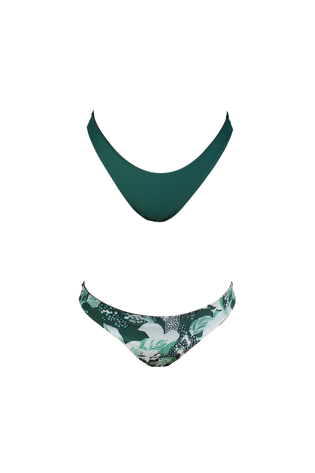 Sasha Reversible Bikini Bottom - Jungle / Forest Green