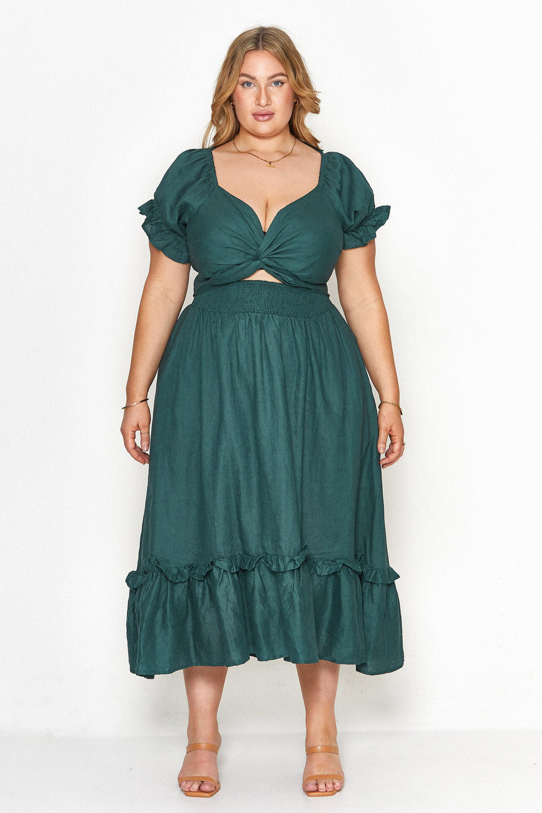 Marianne Emerald Dress - Tencel