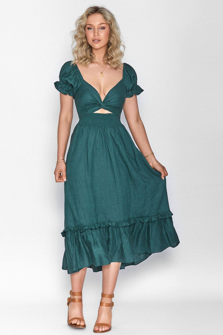 Marianne Emerald Dress - Tencel