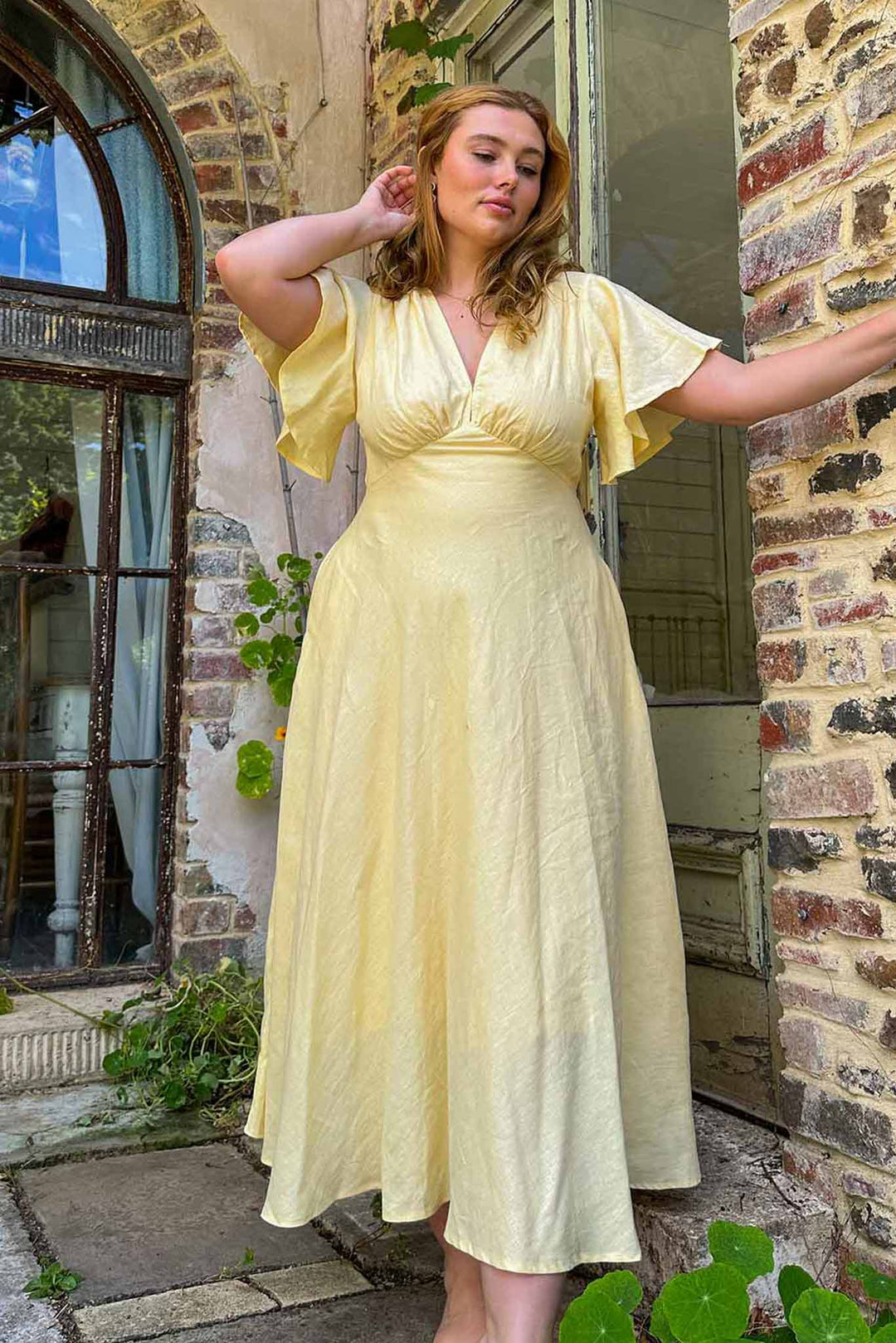 Athena Butter Yellow Dress